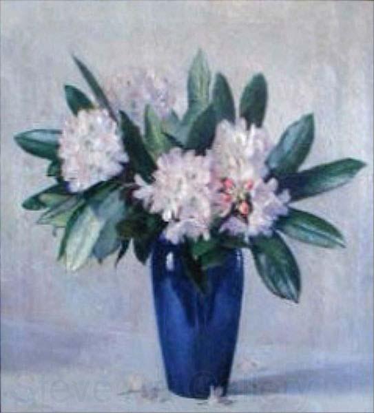 unknow artist Rhododendrons by Clara Burbank Norge oil painting art